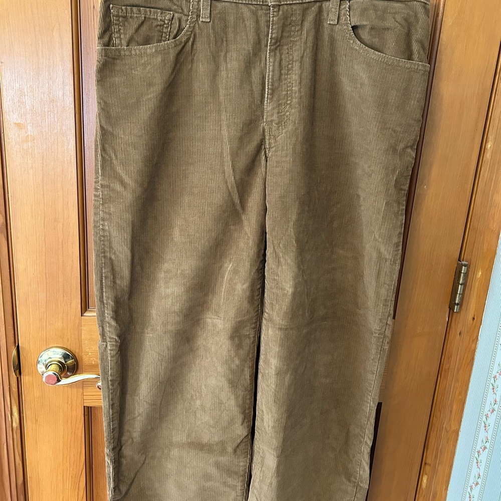 Levi's Premium Baggy Dad Women's Brown Wide Leg Corduroy Pants